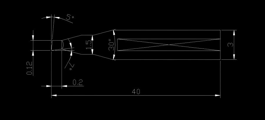 微型精密加工-- 微镗刀 直径0.08-1mm